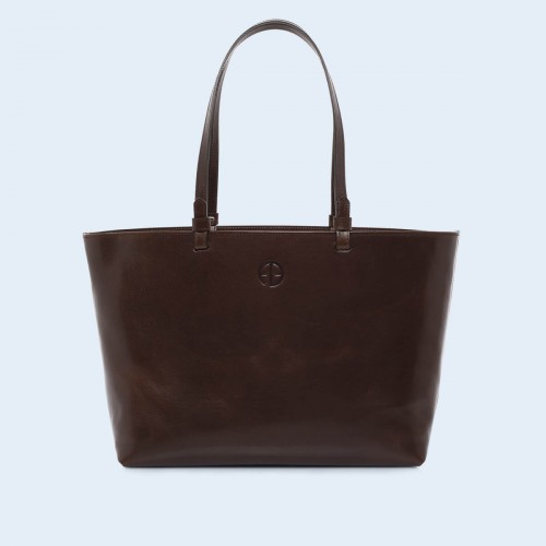 Skórzana torebka - Aware shopper bag chestnut brown