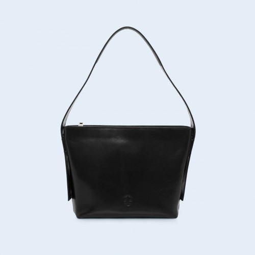 Skórzana torebka na ramię - Aware Everyday bag black
