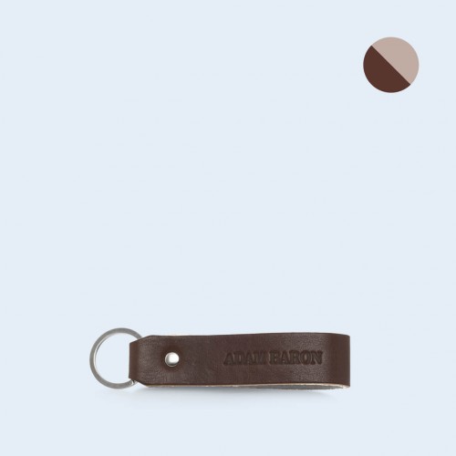 Skórzany brelok do kluczy - SLOW Pend brown/grey